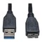 Tripp Lite USB 3.0 Cable, SuperSpeed, A, Micro-B, 3ft U326-003-BK - alternate 1