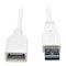 Tripp Lite USB Reversible 2.0 Cable, A to A, M/F, 6ft UR024-006-WH - alternate 1