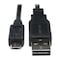 Tripp Lite USB Reversible 2.0 Cable, 5 Pin, Micro, 1ft UR050-001 - alternate 1