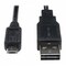 Tripp Lite USB Reversible 2.0 Cable, 5Pin, MicroB, 1ft UR050-001-24G - alternate 1