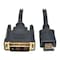 Tripp Lite HDMI to DVI Cable, HDMI, DVI-D M/M, 3ft P566-003 - alternate 1