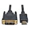Tripp Lite HDMI to DVI Cable, HDMI, DVI-D M/M, 20ft P566-020 - alternate 1