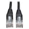 Tripp Lite Cat5e Cable, Snagless, Molded, Black, 7ft N001-007-BK - alternate 1
