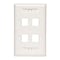 Tripp Lite Keystone Face Plate, 4-Port Quad Outlet N042-001-04-WH - alternate 1