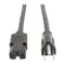 Tripp Lite Power Cord, HD, 5-15P to C15, 15A, 14AWG, 4ft P019-004 - alternate 1