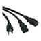 Tripp Lite Power Cord, 5-15P to C13, Y Splitter, 6ft P006-006-2 - alternate 1