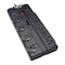 Tripp Lite Power Strip, Surge, Tel/Modem Protection, 5-15R, 5-15P, 8 ft., Black TLP1208TEL - alternate 1