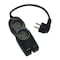 Tripp Lite Power Strip, Surge, French/Belgian, French, 1 ft., Black TLP2USBF - alternate 1