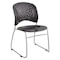 Safco Guest Chair, Black Back, 19-3/4 in W 23-1/2" L 33-1/2" H, Plastic Seat 6804BL - alternate 1