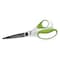Westcott CarboTitanium Bonded Scissors, 8" Long, 3.25" Cut Length, Straight White/Green Handle ACM16446 - alternate 1