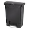 Rubbermaid Commercial Slim Jim Step-On 8 gal Rectangular Slim-Profile Plastic Can, Black, Foot Pedal, Plastic, 11 3/8 in 1883609 - alternate 1