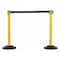 Us Weight Barrier Post with Belt, Yellow, 77 in Length, 38 1/2 in Post Height, No Legend, Unfinished U2055 - alternate 1
