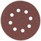 Bosch 5In Sanding Disc 8-Hole Red 240 Grit, 5" Dia, 8 Hole, Aluminum Oxide, 240 Grit, Open Coat Type SR5R240 - alternate 1