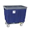 R&B Wire Products Vinyl Basket Truck with Air Cushion Bumper and Steel Base, 12 Bushel, Navy 412SOBC/NVY - alternate 1