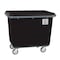 R&B Wire Products Poly Cube Truck with Air Cushion Bumper and Steel Base, 6 Bushel, Black 4606BLK/PTB - alternate 1