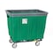 R&B Wire Products Vinyl Basket Truck with Air Cushion Bumper and Steel Base, 20 Bushel, Forest Green 420SOBC/FG - alternate 1