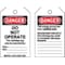 Brady Danger Tag, Danger, Plastic, 3 in Width, 5 in Height, Write On Surface: Yes , 10 PK 145766 - alternate 1