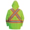 Viking Hi-Viz Safety Jacket, Polyester, Polyurethane, Class 3 Type R, Green, M 6323JG-M - alternate 2