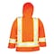 Viking Hi-Viz Safety Jacket, Polyester, Polyurethane, Class 3 Type R, Orange, L 6330JO-L - alternate 1