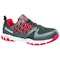 Reebok Men's Athletic Shoe, Steel Toe, Leather, Microfiber Upper, Rubber Outsole, Lace Up, Gray/Red, W RB4005 - alternate 1