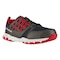 Reebok Men's Athletic Shoe, Steel Toe, Leather, Microfiber Upper, Rubber Outsole, Lace Up, Gray/Red, 8 M RB4005 - alternate 1