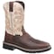 Justin Original Workboots Men's Western Boot, 9 EE, Steel Toe, 11 in H, Brown, WK4684 SE4684 - alternate 1