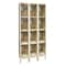 Hallowell Box Locker, 36 in W, 12 in D, 78 in H, (3) Wide, (4) Tier, Tan UESVP3228-4PT - alternate 2