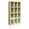 Hallowell Box Locker, 36 in W, 15 in D, 78 in H, (3) Wide, (4) Tier, Tan USVP3258-4PT - alternate 2