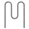 Madrax Bike Rack, Galv, (5)Bikes, 46 in. H, 3 in. W QS-H36-5-IG-G - alternate 3