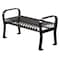 Thomas Steele Outdoor Bench, 49 in. L, 25-1/4 in. H, Blck CRF-4-VS-B - alternate 1