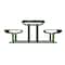 Thomas Steele Rectangle Picnic Table, Green, Steel, 6 Seats, 77-1/2 in L, Slat CRTP-6S-FS-LEX - alternate 3