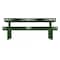 Thomas Steele Rectangle Picnic Table, Green, Steel, 6 Seats, 77-1/2 in L, Slat CRTP-6S-FS-LEX - alternate 2