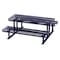 Thomas Steele Rectangle Picnic Table, Blue, Steel, 6 Seats, 77-1/2 in L, 30 in H Overall Slat CRTP-6S-FS-MBL - alternate 1