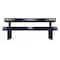 Thomas Steele Rectangle Picnic Table, Blue, Steel, 6 Seats, 77-1/2 in L, 30 in H Overall Slat CRTP-6S-FS-MBL - alternate 3
