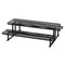 Thomas Steele Rectangle Picnic Table, Black, Steel, 6 Seats, 94 in L, 30 in H Overall Slat CRTP-8S-FS-B - alternate 1