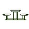 Thomas Steele Rectangle Picnic Table, Green, Steel, 6 Seats, 94 in L, 30 in H Overall Slat CRTP-8S-FS-LEX - alternate 3