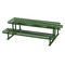 Thomas Steele Rectangle Picnic Table, Green, Steel, 6 Seats, 94 in L, 30 in H Overall Slat CRTP-8S-FS-LEX - alternate 1