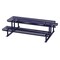 Thomas Steele Rectangle Picnic Table, Blue, Steel, 6 Seats, 94 in L, 30 in H Overall Slat CRTP-8S-FS-MBL - alternate 1