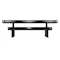 Thomas Steele Rectangle Picnic Table, Black, Steel, 6 Seats, 77-1/2 in L, 30 in H Overall Slat CRTP-8HCS-FS-B - alternate 4