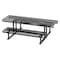 Thomas Steele Rectangle Picnic Table, Black, Steel, 6 Seats, 77-1/2 in L, 30 in H Overall Slat CRTP-8HCS-FS-B - alternate 1