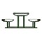 Thomas Steele Rectangle Picnic Table, Blue, Steel, 6 Seats, 77-1/2 in L, 30 in H Overall Slat CRTP-8HCS-FS-MBL - alternate 2