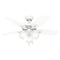 Hunter Decorative Ceiling Fan, 42 in Blade Dia, 5 Blades, 3 Speeds, 120V AC, White 52105 - alternate 1