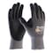 Pip Coated Gloves, Micro Foam Nitrile, Palm, Fingers, 4 Abrasion Level, Black/Gray, M 1 PR 34-874V/M - alternate 1