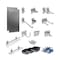 Triton Products (2) 18 In. W x 36 In. Stainless Steel Square Hole Pegboards 32 pc. Stainless LocHook Assortment 3 Hanging Bins, PR LB18-SKit - alternate 1