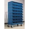 Stackbin Mobile Sectional Stacking Bin, 37 in W x 18.75 in D x 60-5/8 in H, 32 Compartments, Blue, Steel 3-332SSMB - alternate 1
