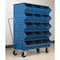 Stackbin Mobile Sectional Stacking Bin, 37 in W x 20.5 in D x 49.75 in H, 15 Compartments, Blue, Steel 3-415SSMB - alternate 1