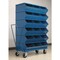 Stackbin Mobile Sectional Stacking Bin, 37 in W x 20.5 in D x 58-5/8 in H, 18 Compartments, Blue, Steel 3-418SSMB - alternate 1