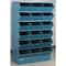 Stackbin Sectional Stacking Bin, 37 in W x 20.5 in D x 59.25 in H, 18 Compartments, Blue, High Gloss Steel 3-418SSB - alternate 1