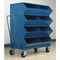 Stackbin Mobile Sectional Stacking Bin, 37 in W x 24 in D x 48.25 in H, 8 Compartments, Blue, Steel 3-58SSMB - alternate 1