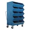 Stackbin Mobile Sectional Stacking Bin, 37 in W x 24 in D x 58-5/8 in H, 10 Compartments, Blue, Steel 3-510SSMB - alternate 1